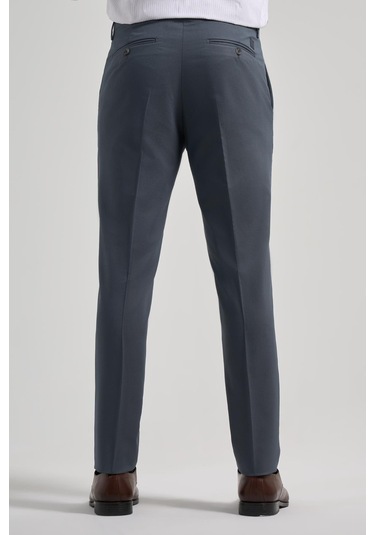 İmza Koyu Antrasit Esnek Yandan Cepli Slim Fit Classic Pantolon 1003250106 Koyu Antrasit