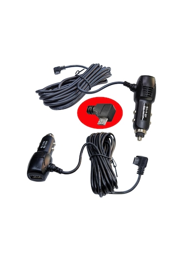 Mikro Usb L Tipi 90 Derece Navigasyon Kamera İçin Araç Şarj Adaptörü 1port Usb
