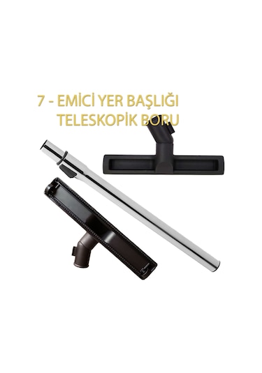 Arnica Terra Premium Süpürge Emici Yer Başlığı Teleskopik Boru