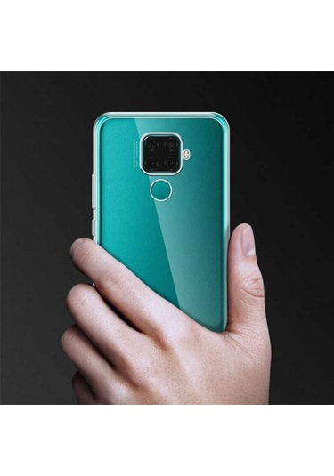 Huawei Mate 30 Lite Kılıf Lüx Esnek Şeffaf Silikon Kılıf