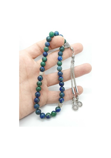 Sertifikalı Azurit Doğal Taş Tesbih 8 Mm Aaa Kalite