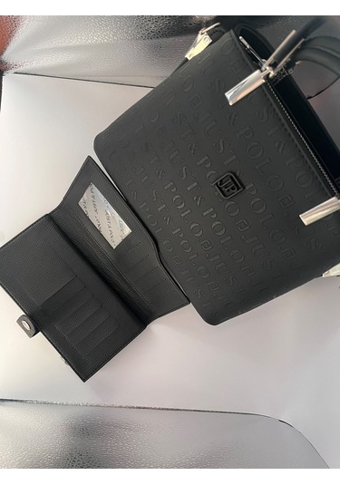 Just Polo Kadın Ayarlanabilir Askılı El Ve Omuz Çantası Ve Cüzdan Kombini Ozt4019-ozt1001 Siyah