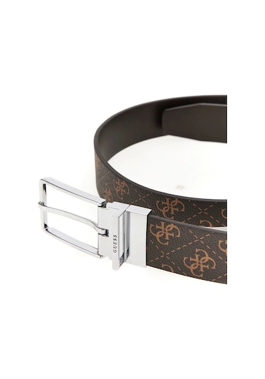 Guess Erkek Kahverengi Agueda Çift Taraflı Kemer Kahverengi