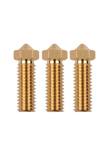 Dancemonkey 3 Adet Yüksek Kaliteli Pirinç 3d Yazıcı Nozulu - 0.6mm Çıkış, M6 Dişli, Sidewinder X1 Ve Tevo Uyumlu, Yeni Malzemede