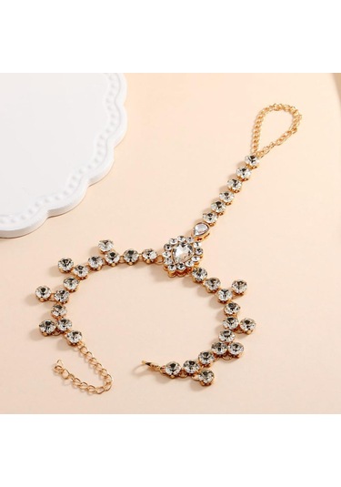 Moda Çok Yönlü Yapay Elmas Oyuk Halhal, Yaratıcı Kişiselleştirilmiş Takı Altın