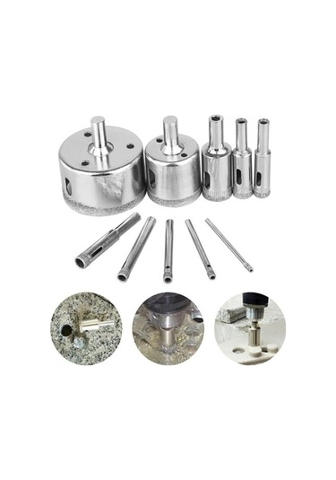 Tongxida 10 Adet Yıkanabilir Elmas Delik Testere, 3-50mm Matkap Ucu Delik Tesisi