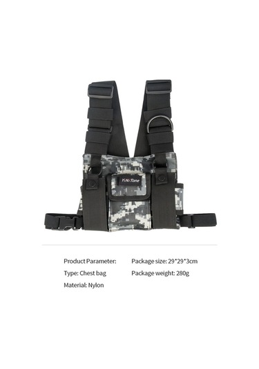 Pazly Yinitone Multi-fonksiyonel Göğüs Çantası - Hafif, Su Geçirmez, Toz Geçirmez İnterkom Çantası Yeşil