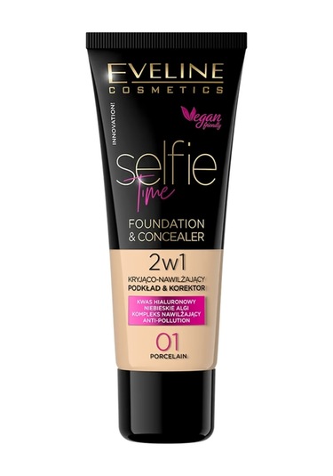Selfie Time Vegan Fondöten & Concealer 30 Ml Porselen
