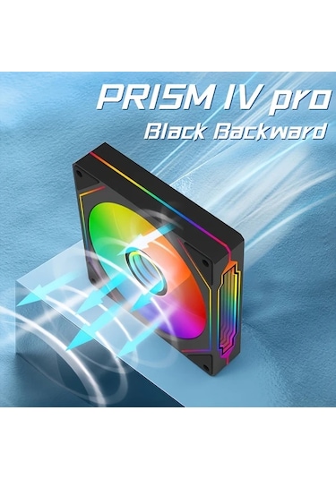 Dashanshop Prısm Iv Pro 120mm Beyaz Ters Yaprak Argb Pwm Kasa Fanı 1650rpm Senkronizasyon