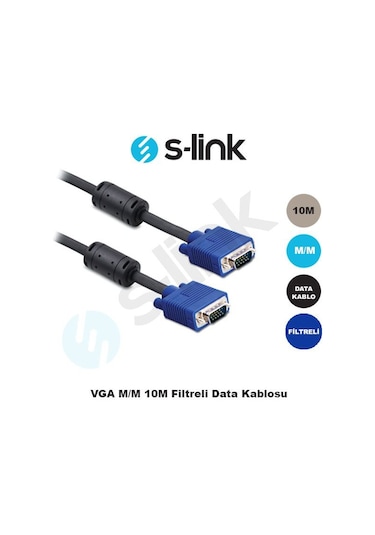 10M M M Monitör Pc Arası Vga Data Görüntü Kablosu