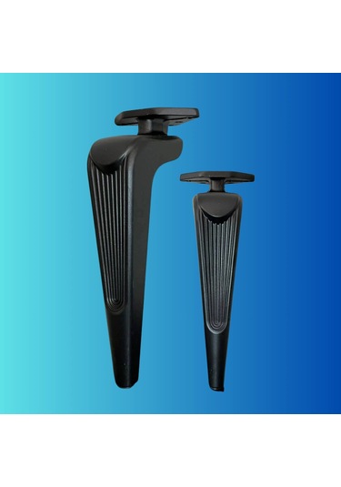 21 Cm Metal Klas Koltuk Ayağı Mobilya Ayağı Ünite Ayağı Konsol Ayağı Puf Berjer Ayağı 4 Adet Siyah