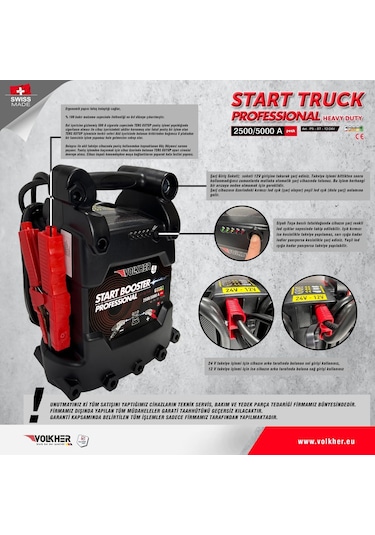 Volkher Akü Takviye Cihazı 12 - 24V 2500 - 5000  A