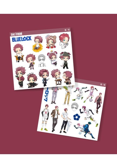 Sae İtoshi-bluelock-parlak Kağıt -2li Sticker Set-telefon Süsleme Blue Lock Etiket