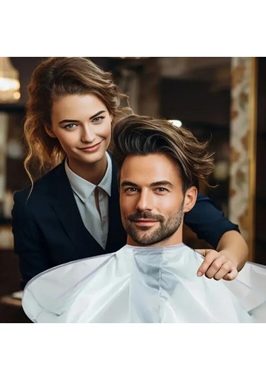 1 Adet Dıy Saç Kesme Pelerin Şemsiye Tasarım Kapak, Salon Berber Çok Renkli