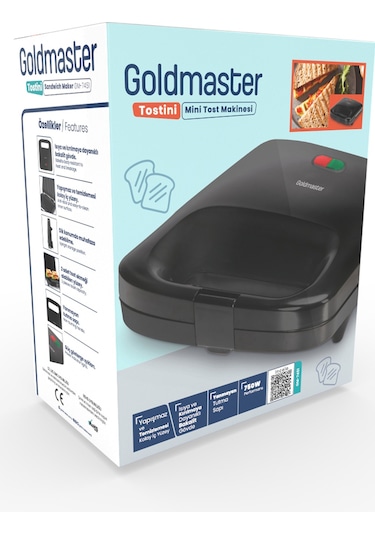 Goldmaster Tostini 750 W Isınmaya Dayanıklı Mini Tost Makinesi