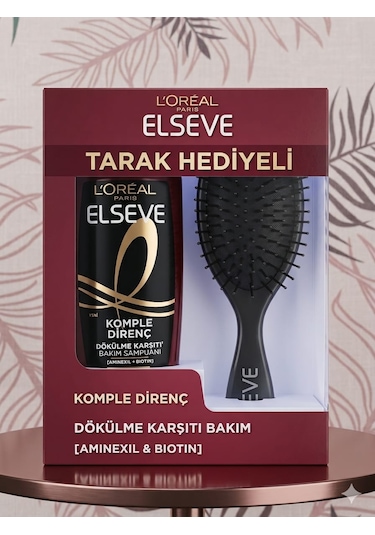 L'Oréal Paris Elseve Komple Direnç Dökülme Karşıtı Bakım Şampuan 300 ML + Tarak