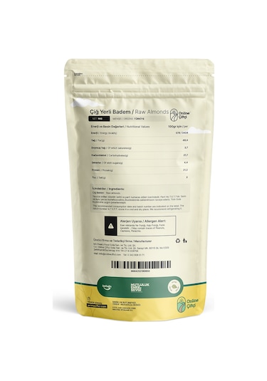 Online Çiftçi Çiğ Yerli Badem 1 KG