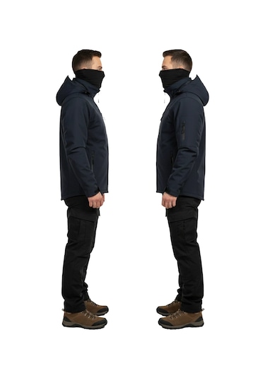 Mysia Outdoor Lacivert Soft Shell Mont İçi Polarlı Lacivert