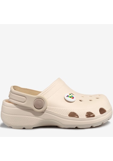 Vicco Didim Jıbbıtz Aksesuar Hediyeli Ortopedik Unisex Çocuk Terlik Bej