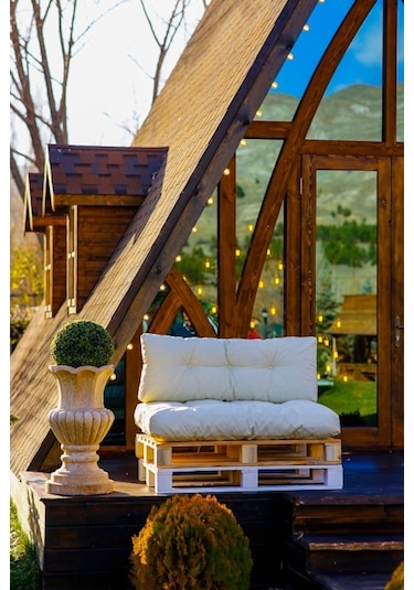 Dekosoy Dış Ve Iç Mekan Palet Minderi Takımı - Krem 2 Li