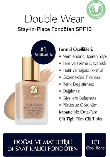 Estee Lauder Double Wear Fondöten Spf10 1C1 Cool Bone 30 ML