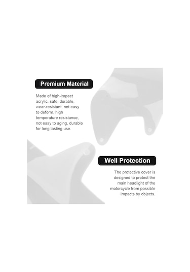 Hallow-motosiklet Far Koruyucu Koruma, Akrilik Motosiklet Lmk00304-tr
