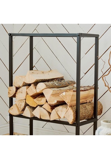 Şömine Kenarı Odunluk Soba Yanı Odunluk Metal Odunluk