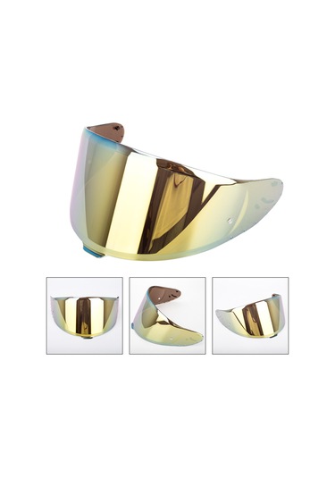 Symbee Z8 Kask İçin Anti-uv, Anti-bulutlanma Ve Kırılmaya Dayanıklı Değiştirme Gözlüğü - Altın Renkli Pc Malzeme