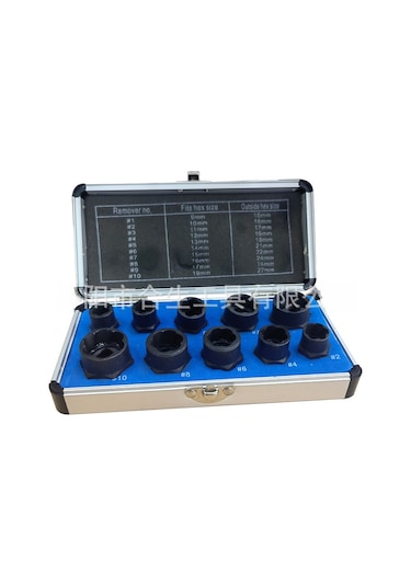 Maiyame 10 Parça Çelik Somun Çıkarıcı Seti - Alüminyum Kutuda, Hex Somun Ve Cıvata Kaldırma Aracı, Dayanıklı Cr-v Malzeme İle