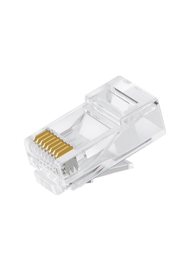 Rj45 Cat6 Altın Uçlu Jack Konnektör 100 Adet