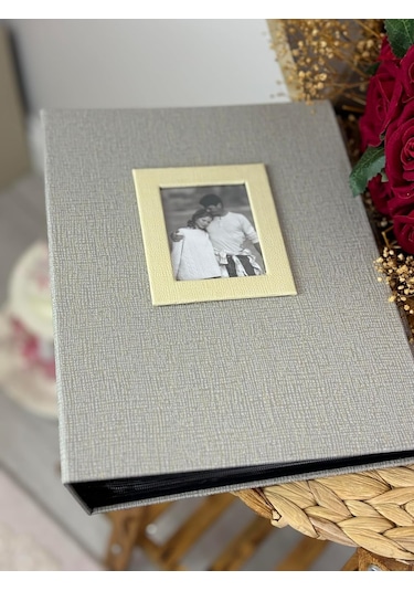 Rabsev 13x18cm 200 Fotoğraf Kapasiteli Lüks Çerçeveli Koton Fotoğraf Albümü WPP57200-V