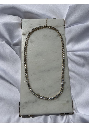 Gold Baget Su Yolu Kolye Altın