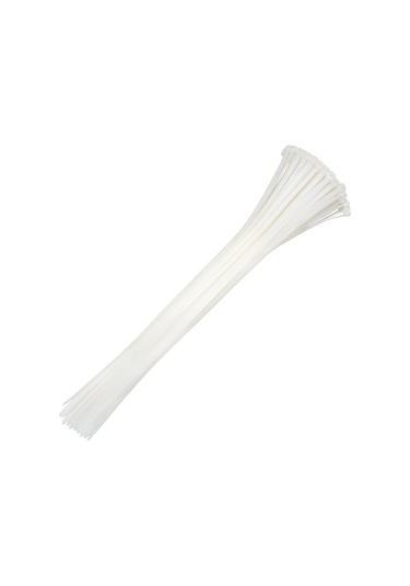Master 505369 Plastik Kablo Bağı Cırt Kelepçe 8x650 Mm Beyaz 100 Adet