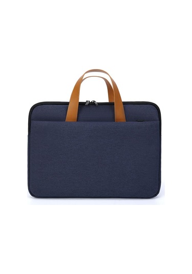 Mavi Şık Laptop Çantası, Minimalist Laptop Çantası, İç Astar, iPad Uyumlu Tablet Laptop Çantası, Çok Fonksiyonlu Çanta
