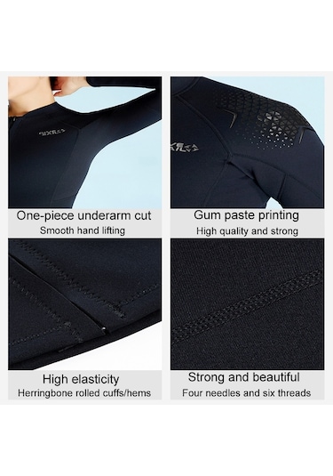 Dıve & Saıl 1.5mm Warm Tek Parça Wetsuit Soğuğa Dayanıklı Yüzme Ve Şnorkel Üst Kadın 001