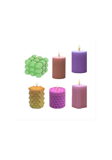 Gildedwill Kendin Yap Mumluk Yapımı Aromaterapi Mum Kalıbı El Yapımı Silikon Mum Kalıbı Altıgen Top Mum Kalıbı