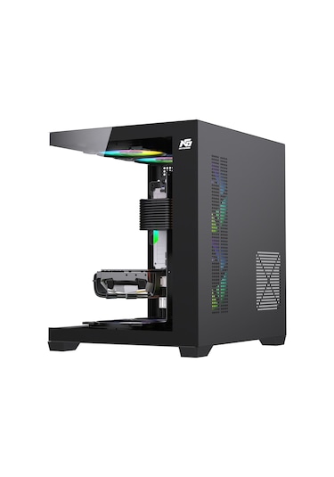 Orion Cube 5x Tuştan Değişen Rgb Fanlı M-atx Boş Bilgisayar Kasası Siyah