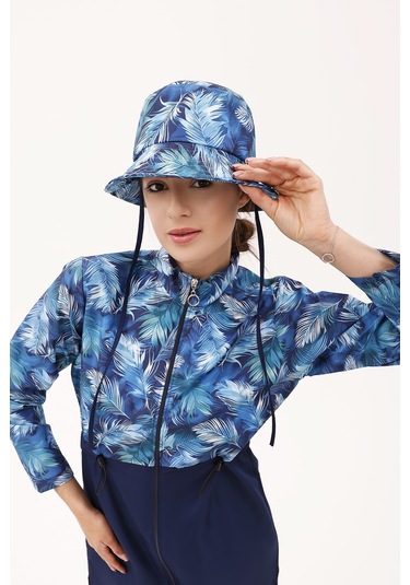 Desenli Bucket Şapka Rş-113 Tüy Lacivert03 Lacivert03