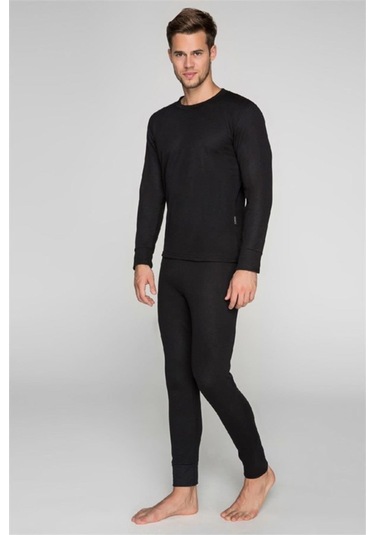 Yetişkin Termal Içlik Takım Kayak Doğa Sporları Siyah-haki