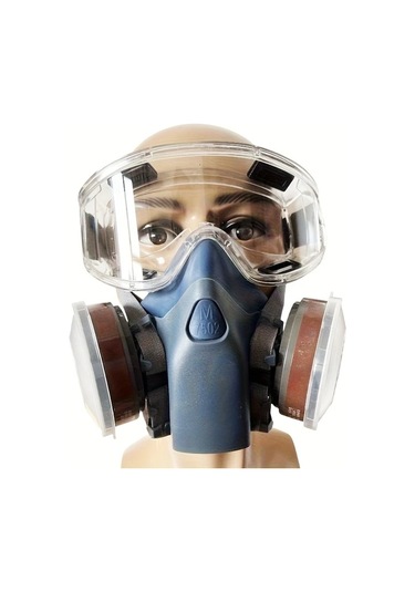 Willowhaven 7502 Filtreli Maske Yeniden Kullanılabilir Yüz Maskesi Kaynak Boya İnşaat