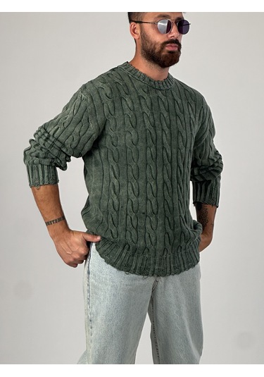 Haki Triko Erkek Sweatshirt Coc1034 Haki