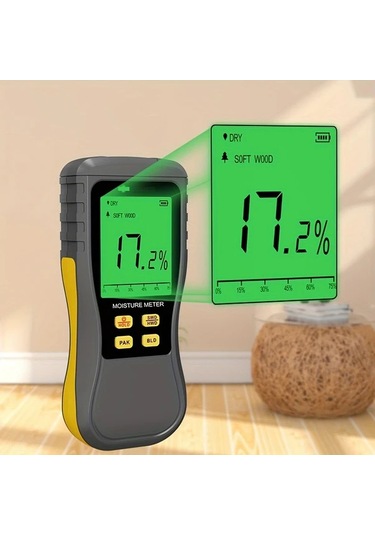 Motion003 Dijital Nem Olcer Yumusak Sert Agac Endustriyel Nem Olcer Yuksek Hassasiyet Otomatik Kapanma Siyah Pil İle Calisir 36v Max