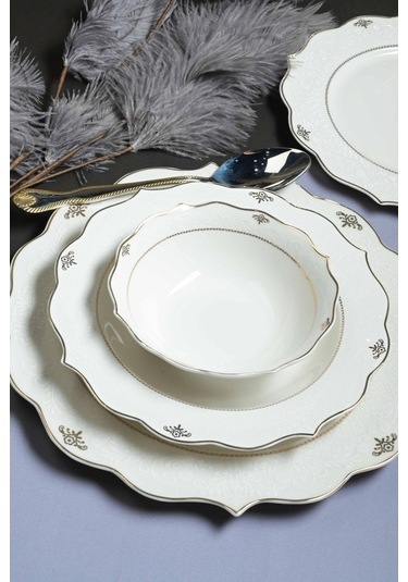 Glazze Elegant 6 Kişilik 24 Parça Yemek Takımı Çok Renkli