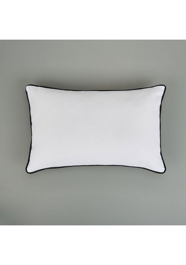 Evidea Soft Ethnic Biyeli Kırlent - Beyaz - 30x50 Cm Beyaz