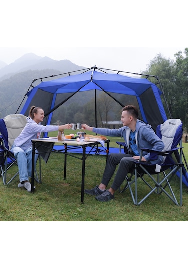 Kingcamp Slate Xl Alüminyum Katlanır Kamp Masası Wood Siyah