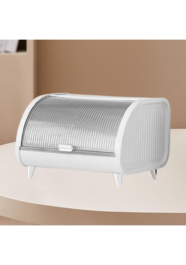 Homyl Kozmetik Saklama Kutusu Mutfak Kabı Fırın Kahve Beyaz