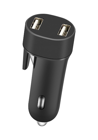 Konesam C5191 Siyah 3.1a Çift Usb Araç Şarj Cihazı - 12-24v Girişli Abs Ve Aluminyum Materyal