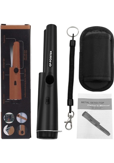 Geeksen Kompakt El Tipi Metal Dedektörü - 360 Derece Yüksek Hassasiyetli, Taşınabilir, Siyah Pil Dahil Değil