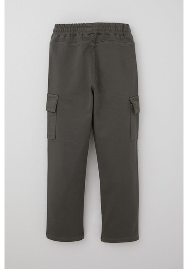 Breeze Erkek Çocuk Pantolon Kargo Cepli Beli Lastikli 6-10 Yaş, Haki Yeşil Haki Yeşil
