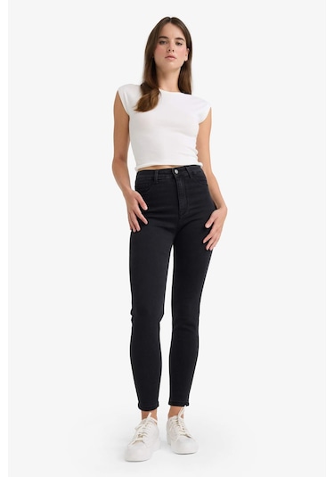 Defacto Jegging Yüksek Bel Bilek Boy Dar Paça Basıc Jean Pantolon B7498AX24SP Antrasit Defacto Jegging Yüksek Bel Bilek Boy Dar Paça Basıc Jean Pantolon B7498AX24SP Antrasit